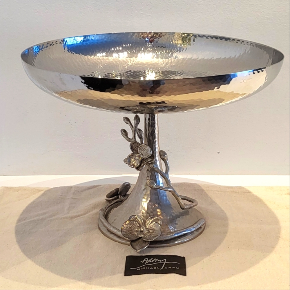 Michael Aram White Orchid Footed Centerpiece Bowl